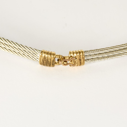 FRED - FORCE 10 Vintage - Necklace in steel and yellow gold