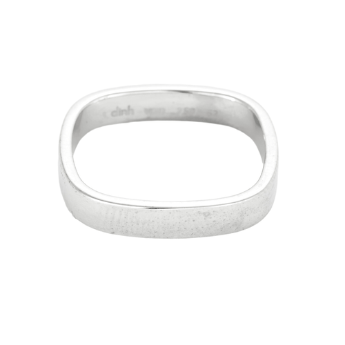 62 DINH VAN - Alliance carrée en or blanc 58 Facettes DV26290-1-62-2