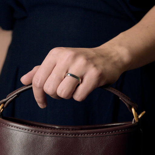 DINH VAN - Wedding band square in white gold