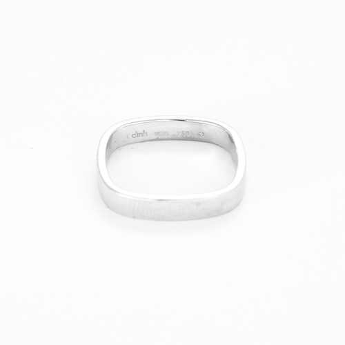 62 DINH VAN - Alliance carrée en or blanc 58 Facettes DV26290-1-62-2