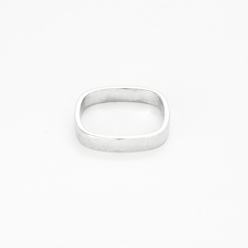 62 DINH VAN - Alliance carrée en or blanc 58 Facettes DV26290-1-62-2