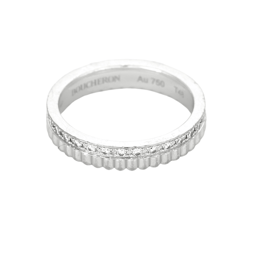 Boucheron - Quatre Radiant - Wedding band in white gold and diamonds