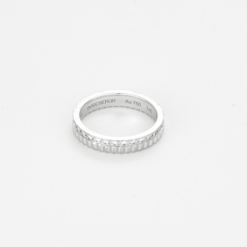 Boucheron - Quatre Radiant - Obrączka ślubna w białym złocie i diamentach