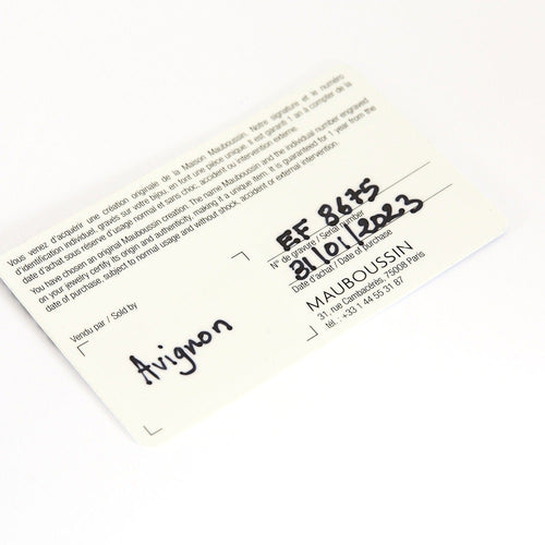 Bague 51 Mauboussin Bague MAUBOUSSIN - Bague "Tu es le sel de ma vie n°3 " 58 Facettes DV23348-2