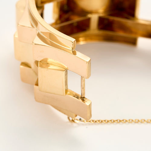 Important Bracelet Tank en or jaune et or rose