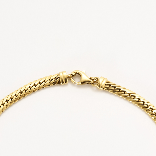 Collier Chaîne en or jaune à maille gourmette en chute 58 Facettes DV0942-7