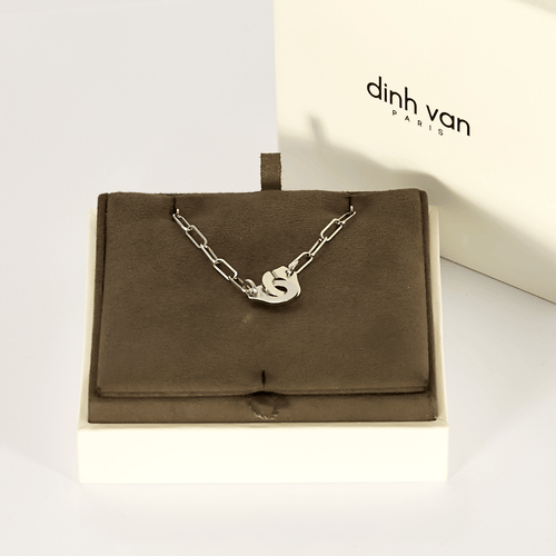 DINH VAN - R10 handcuff necklace in white gold