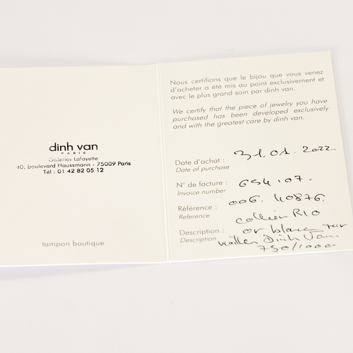 DINH VAN - R10 handcuff necklace in white gold