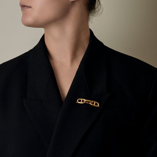 HERMÈS - Chaîne d'ancre - Yellow gold brooch