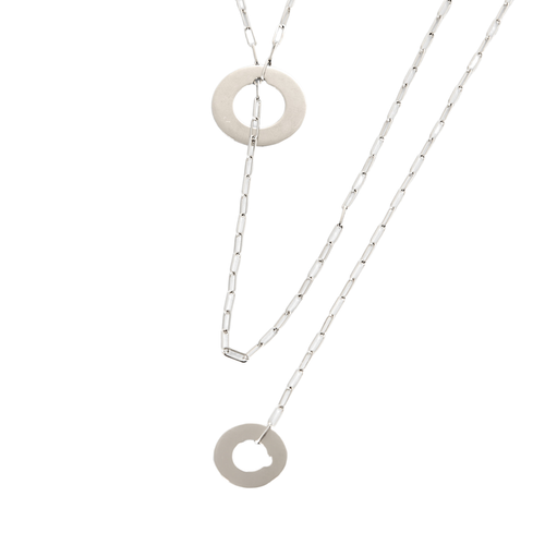 DINH VAN - Mål - Slarvig halsband i vitt guld