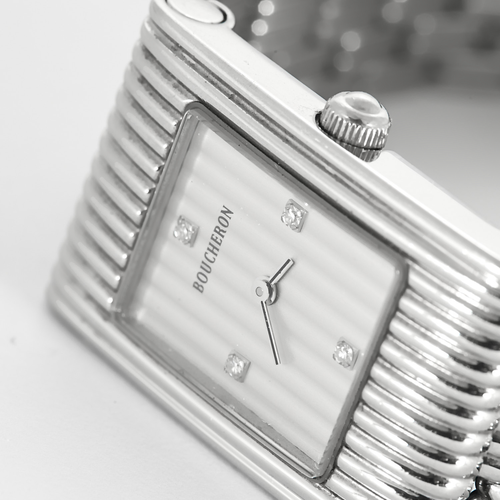 BOUCHERON - Reflet - Montre en acier à mouvement quartz et boitier rectangulaire