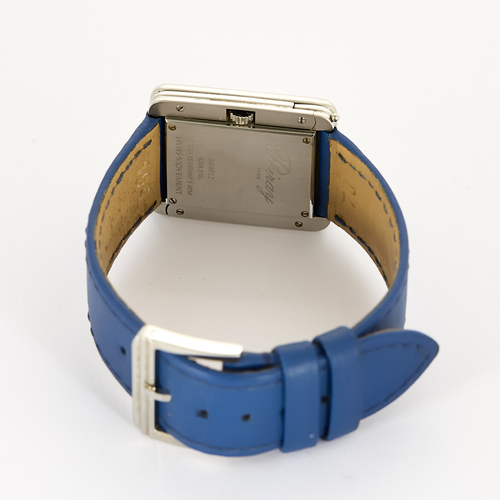 POIRAY - Min første - Ur i stål med rektangulært urkasse og kvartsbevægelse