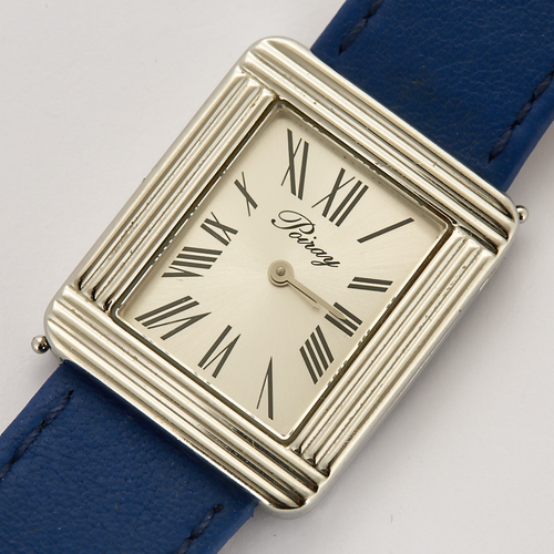 POIRAY - Min første - Ur i stål med rektangulært urkasse og kvartsbevægelse