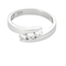 Trilogy ring in white gold and diamonds