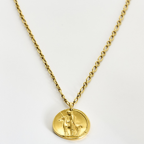 Van Cleef & Arpels - Georges Lenfant - Rara cadena y colgante del zodiaco "Virgen" en oro amarillo