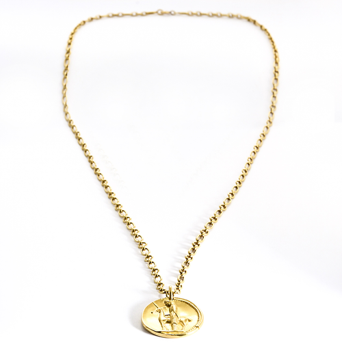 Van Cleef & Arpels - Georges Lenfant - Rara cadena y colgante del zodiaco "Virgen" en oro amarillo