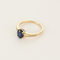 Bague Solitaire en or jaune, saphir et diamants