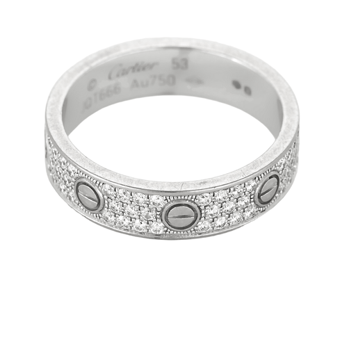 CARTIER - Love Ring - Small Model - in white gold and diamonds.