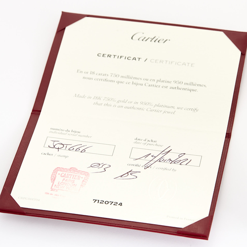 CARTIER - Love Bague - Petit Modèle - en or gris et diamants.