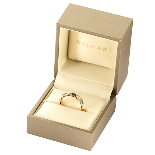 BVLGARI - Serpenti Viper - Alliance en or rose, malachite et diamants