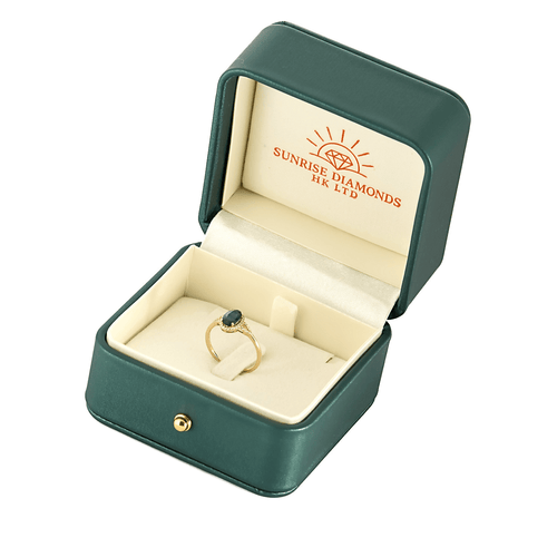 Bague 54,5 Bague Solitaire en or jaune, saphir et diamants 58 Facettes DV25212-33-545-6