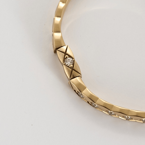 CHANEL - COCO CRUSH - Bracelet en or beige et diamants