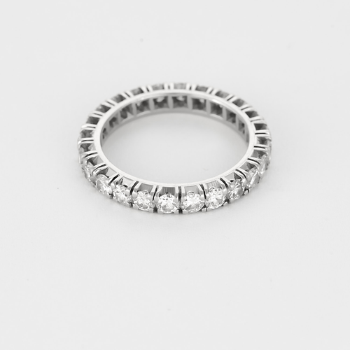 Aliança americana ouro branco e diamantes