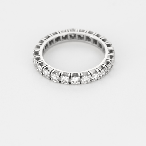 Aliança americana ouro branco e diamantes