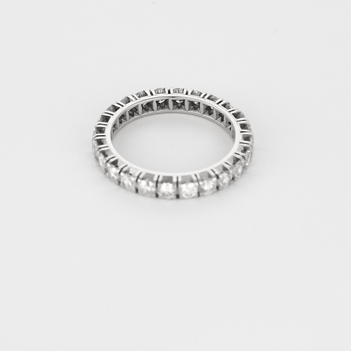 Aliança americana ouro branco e diamantes