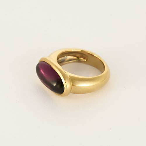 Bague en or jaune et tourmaline