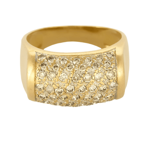 Bague 57,5 Bague de type chevalière en or jaune et diamants 58 Facettes DV25801-6-575-5