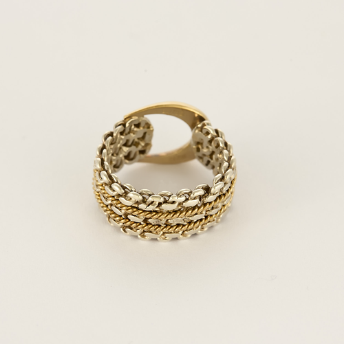 Hermes - Raro anillo Etrier en oro y plata