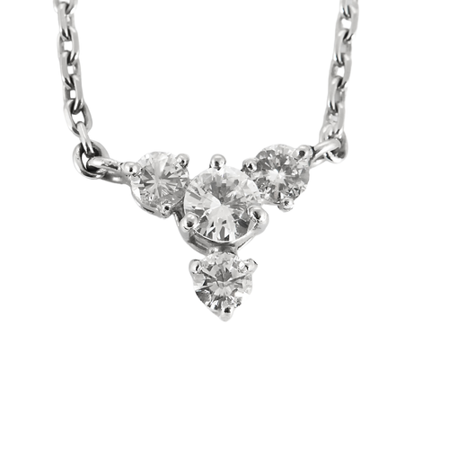 Collier en or gris et diamants