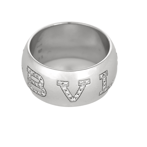 BULGARI – Monologo – Пръстен от бяло злато и диаманти