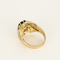Bague 57.5 Sublime bague en or jaune, saphir de synthèse et diamants 58 Facettes DV11451-19