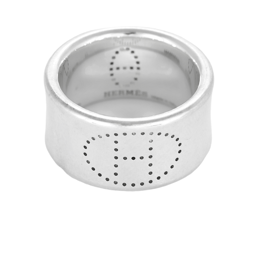 Hermès - Ribbon Ellipse - Ring in silver