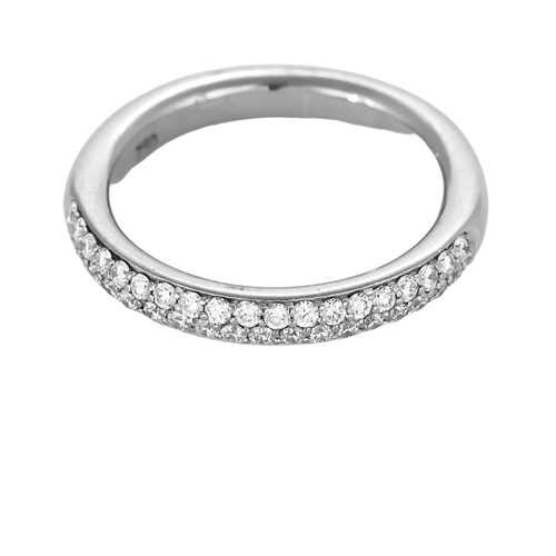 Bague 49,5 Alliance en or blanc et diamants 58 Facettes DV25308-1-495-6