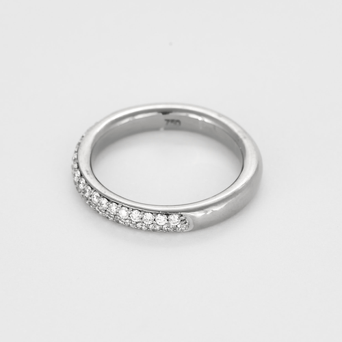Bague 49,5 Alliance en or blanc et diamants 58 Facettes DV25308-1-495-6