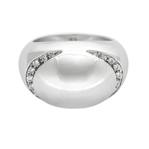 BULGARI - Купол - Пръстен от бяло злато и диаманти