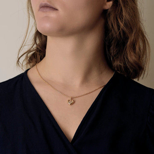 Chopard - Happy Diamonds Ikoner - Halskjede i gult gull med tre diamanter