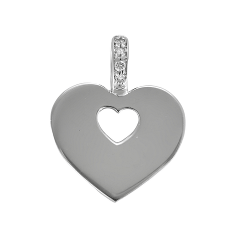 Poiray - "Coeur secret" - Hanger in witgoud en diamanten