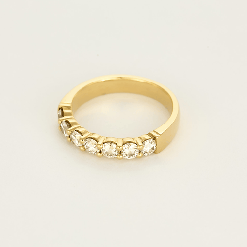 Bague 60.5 Alliance semi pavé en or jaune et diamants 58 Facettes DV23684-10