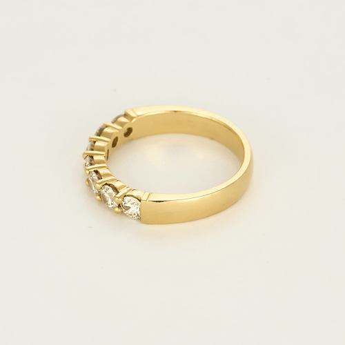 Bague 60.5 Alliance semi pavé en or jaune et diamants 58 Facettes DV23684-10