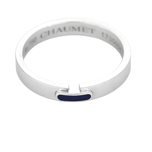 CHAUMET - Liens bevis - Ring i hvidguld og marineblå emalje