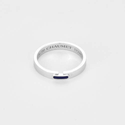 CHAUMET - Liens evidência - Anel em ouro branco e esmalte azul-marinho
