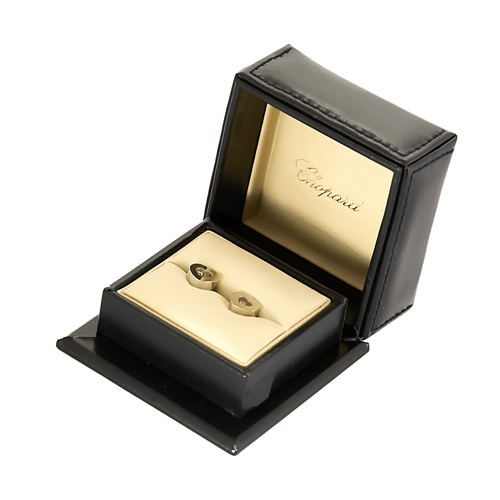 Chopard Náušnice Happy Diamonds z bílého zlata a diamantů