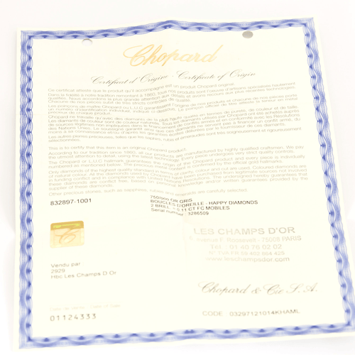 Chopard Náušnice Happy Diamonds z bílého zlata a diamantů