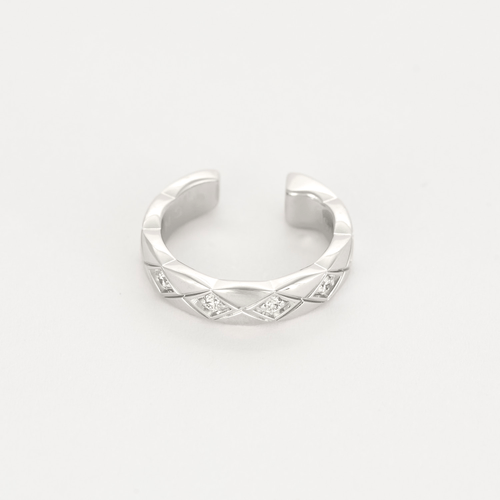 CHANEL - Coco Crush - Mono boucle d'oreille en or gris et diamants 58 Facettes DV27412-1