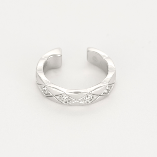 CHANEL - Coco Crush - Mono boucle d'oreille en or gris et diamants 58 Facettes DV27412-1