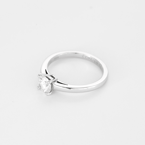 BULGARI - Пръстен Солитер от Платина и диамант